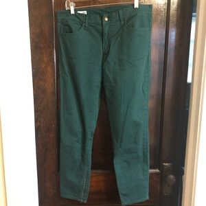Forest green Gap 1969 legging jeans